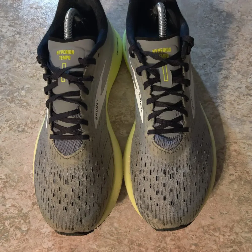 Brooks Shoes Mens 11.5 Hyperion Tempo Gray Green Running Sneakers * No Insoles *